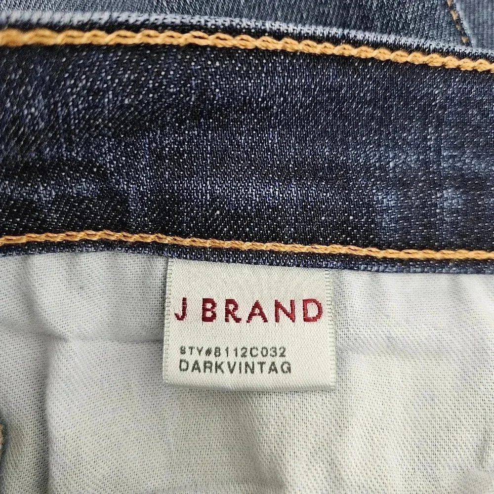 J Brand Skinny Jeans Mid Rise Dark Vintage Wash Slim Denim - Picture 4 of 6
